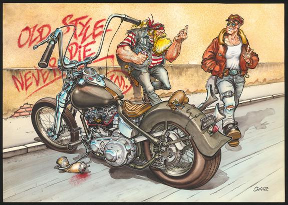 Coyote - Illustration originale pour les posters de Biker Fo
