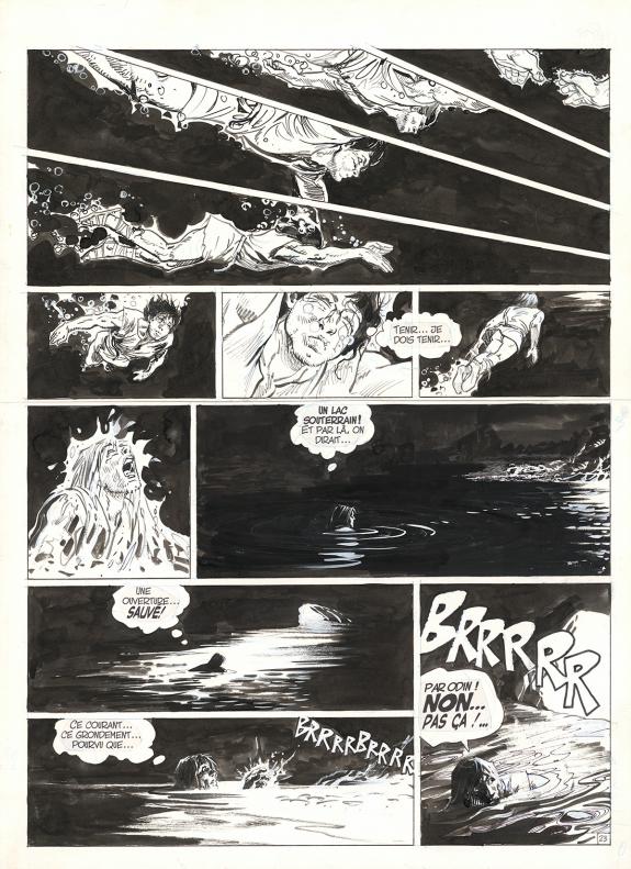Grzegorz Rosinski - Thorgal, Le mal bleu, Planche originale 