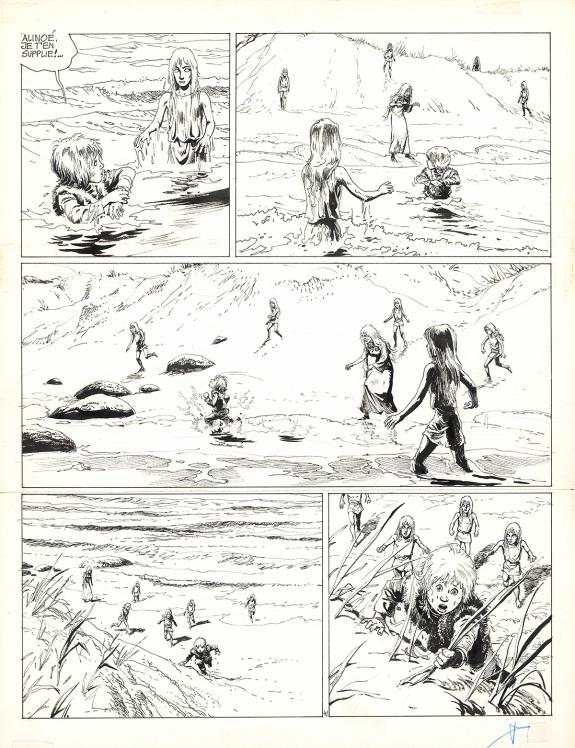 Grzegorz Rosinski - Thorgal, Alinoë, Planche originale n°41