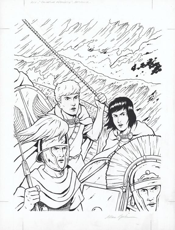 Marc Jailloux - Alix, Britannia , Illustration originale pub