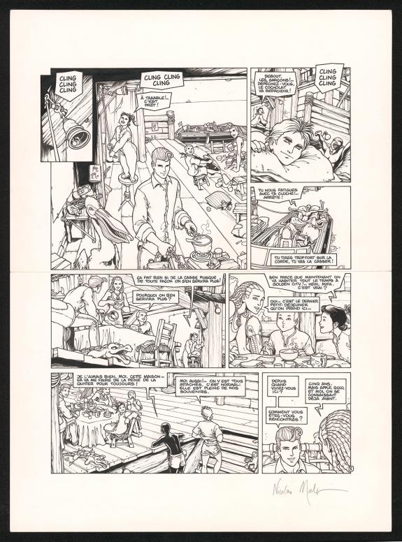 Nicolas Malfin - Golden City, Planche originale n°5