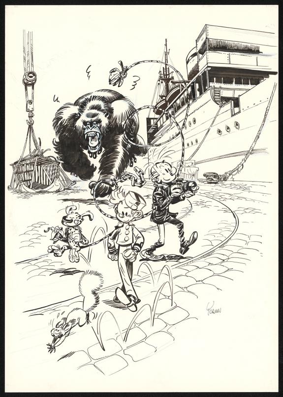 Yoann - Spirou et Fantasio, Illustration originale inédite