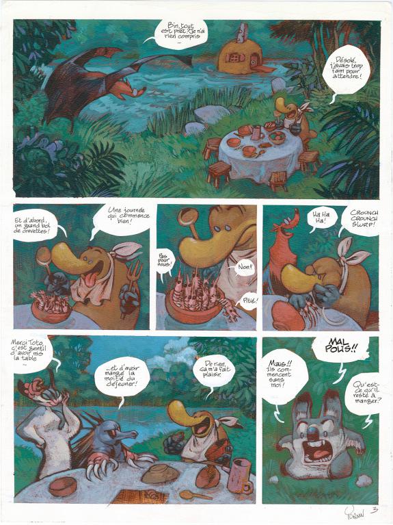 Yoann - Toto l'ornithorynque, Le lion marsupial, Planche ori