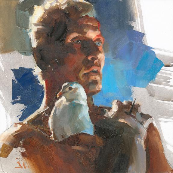 Greg Manchess - Roy Batty, Peinture originale inspirée du fi