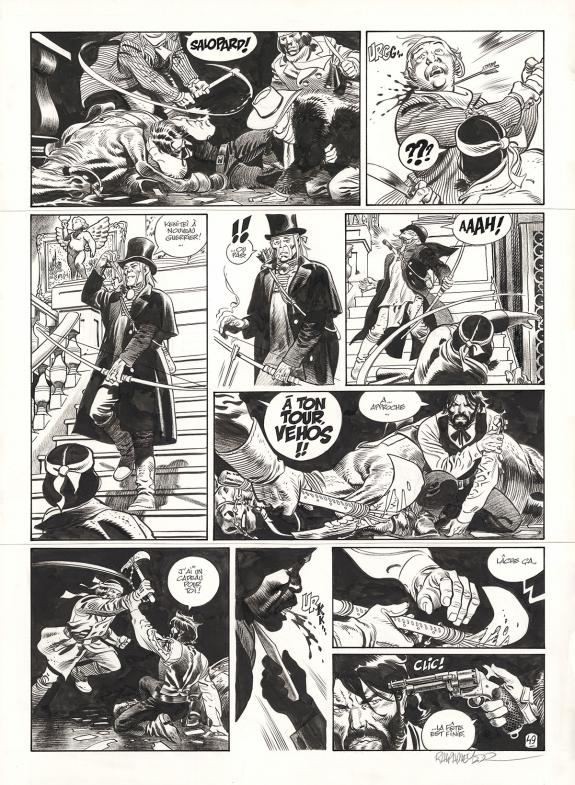 Ralph Meyer - Undertaker, Salvaje, Planche originale n&deg;49