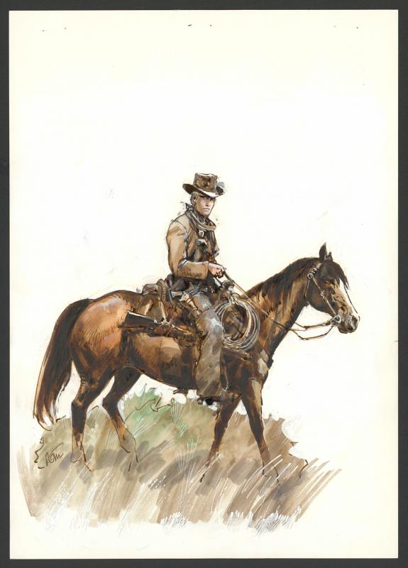 Grzegorz Rosinski - Illustration originale, cowboy