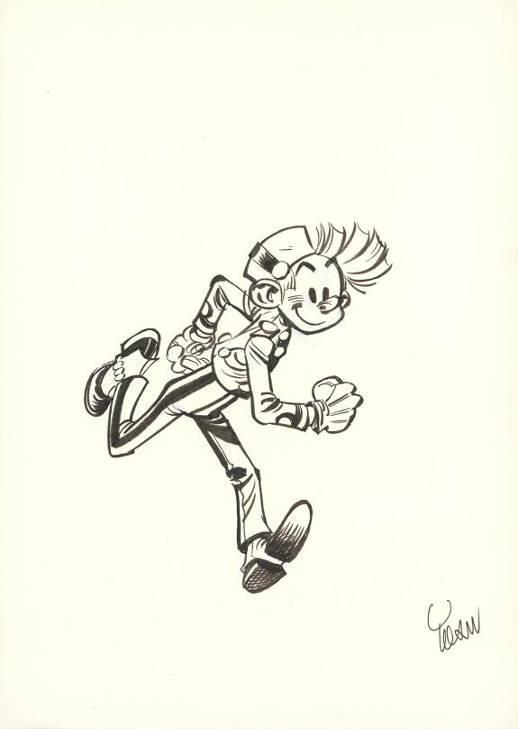 Yoann - Spirou et Fantasio, Illustration originale utilisée 