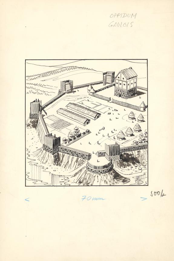 Pierre Le Guen - Illustration originale, Oppidum gaulois