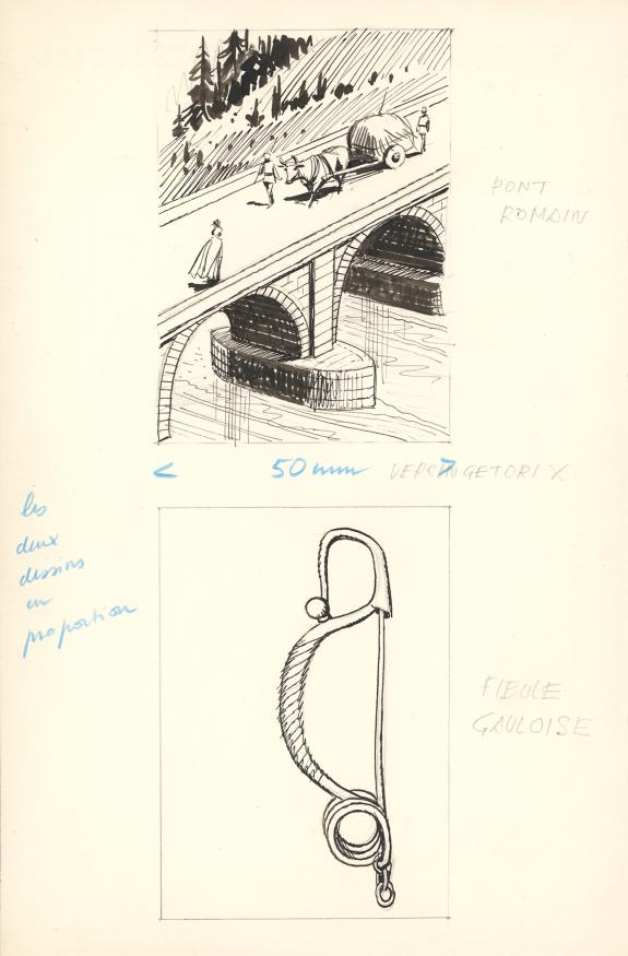 Pierre Le Guen - Illustration originale, Vercingétorix, Pont