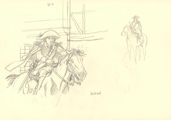 Andr&eacute; Juillard - Plume aux Vents, Illustration originale, re