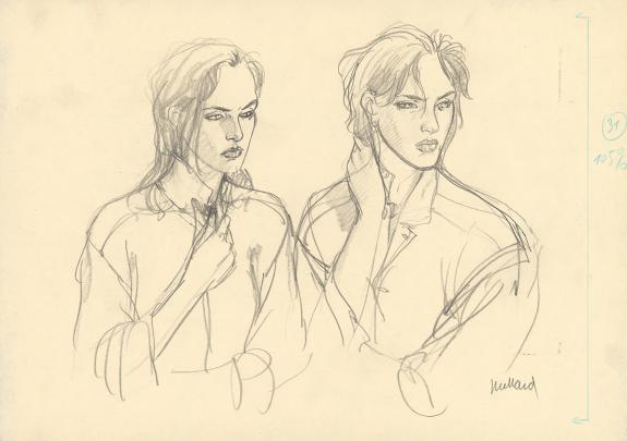 Andr&eacute; Juillard - Le Cahier bleu, Illustration originale, rec