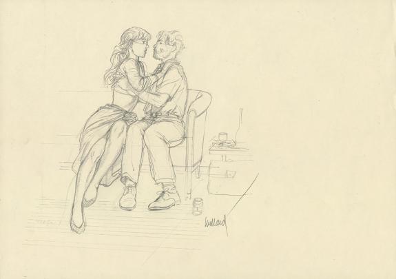 Andr&eacute; Juillard - Apr&egrave;s la pluie, Illustration originale 