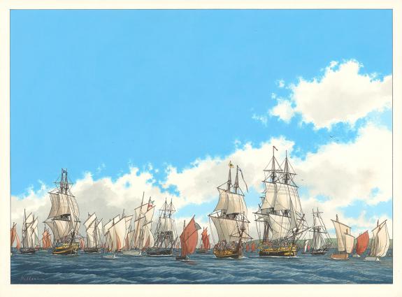 Patrice Pellerin - L'Épervier, Flottille douarnenez, illustr