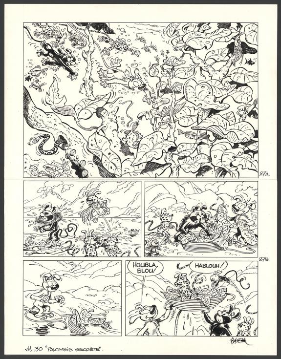 Batem - Marsupilami, Palombie secrète, Planche originale n°2