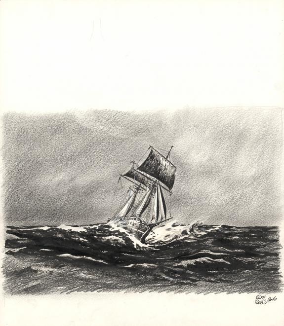 Riff Reb's - Le Loup des mers, Illustration originale publié