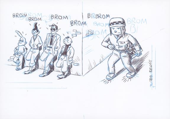 Ted Benoit - Crayonné original