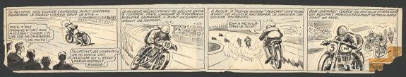 René Pellos - Strip original, présence de rustines et de rés