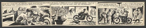 René Pellos - Strip original n°8, présence de rustines et de