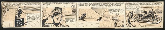René Pellos - Strip original n°16, présence de rustines, de 