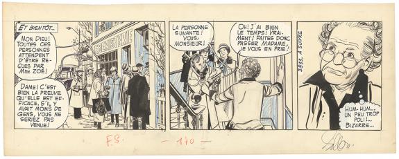 Paul Gillon - 13 rue du l'Espoir, Strip original n°3833, pub