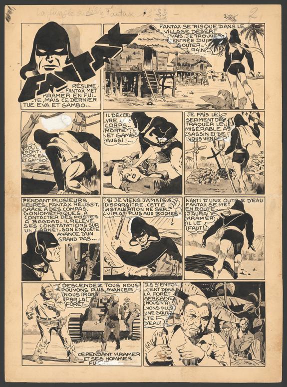 Bob Roc  - Fantax, La Jungle en délire, Planche originale n°