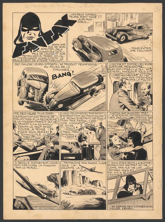 Bob Roc  - Fantax, Le Monde du Silence, Planche originale n°