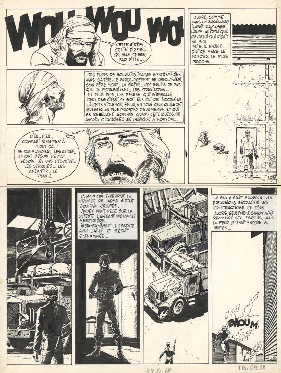 Claude Auclair - Simon du fleuve, Planche originale n&deg;35, ru