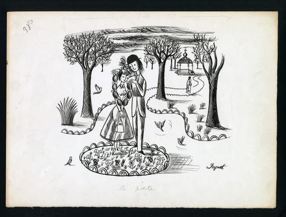 Raymond Peynet - Le Poète
Illustration originale