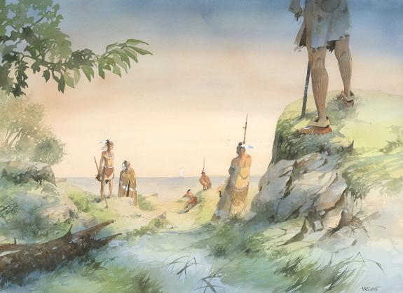 Patrick Prugne - Pocahontas , Illustration originale inédite