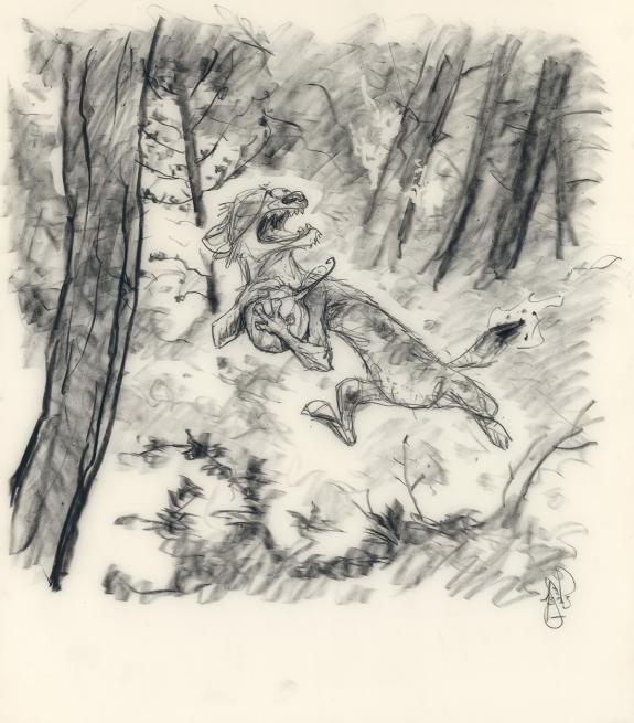 Peter de Sève - Buck,illustration originale pour l'âge de gl
