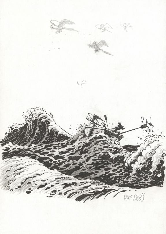 Riff Reb's - L'Île au trésor, Illustration originale, recher
