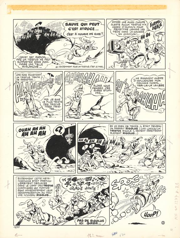 Jean Cézard - La Planète du fou rire, Planche originale n°2.