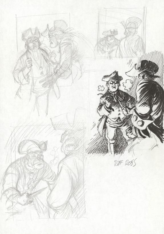 Riff Reb's - L'Île au trésor, Illustration originale, recher