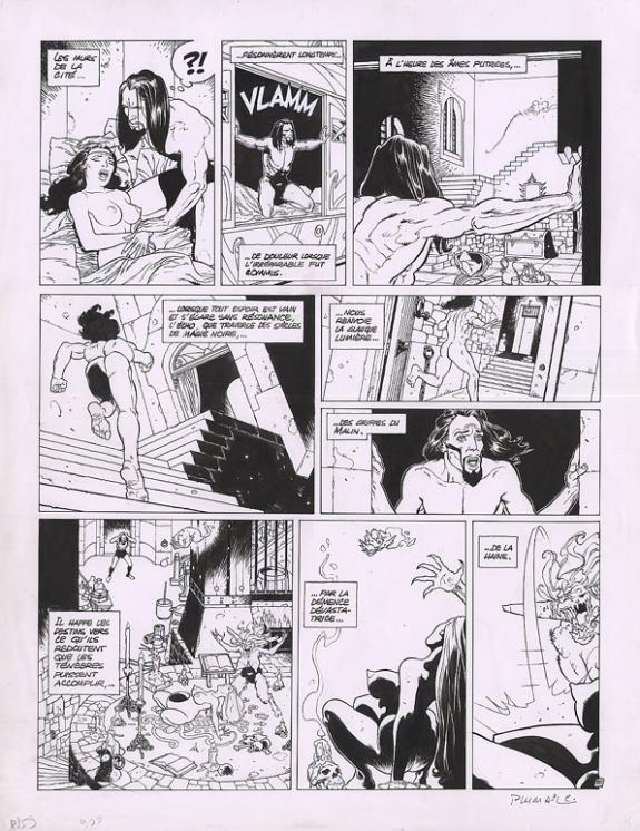 Claude Plumail - Le Sortilège des rhunes, Phoé, Planche orig