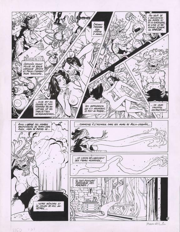 Claude Plumail - Le Sortilège des rhunes, Phoé, Planche orig