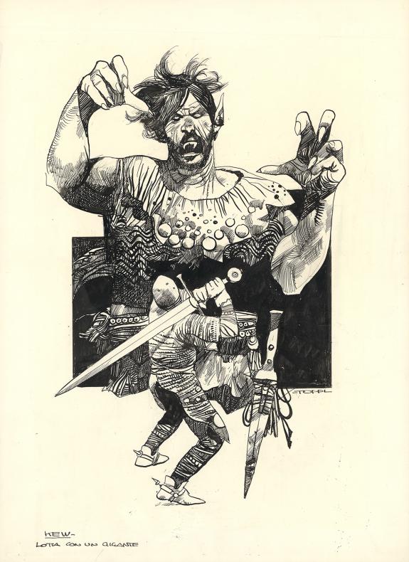 Sergio Toppi - Illustration originale publiée dans le portfo