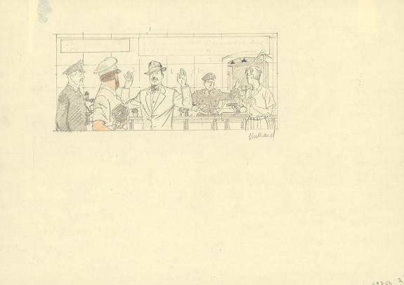 André Juillard - Blake et Mortimer, Crayonné original
