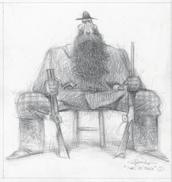 Carter Goodrich - WESTERN!, Illustration originale, recherch