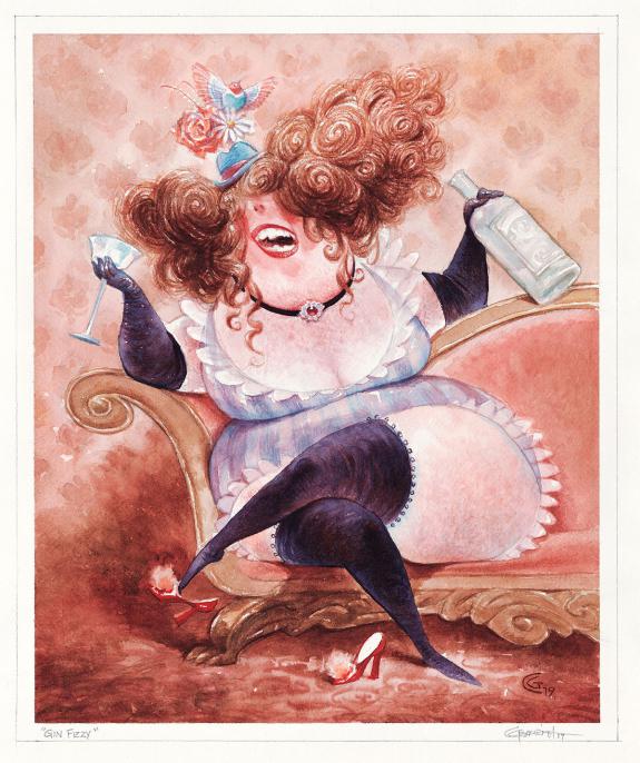 Carter Goodrich - WESTERN!, Gin Fizzy, illustration original