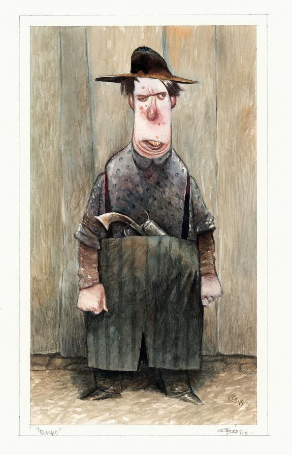 Carter Goodrich - WESTERN!, Touched, illustration originale 