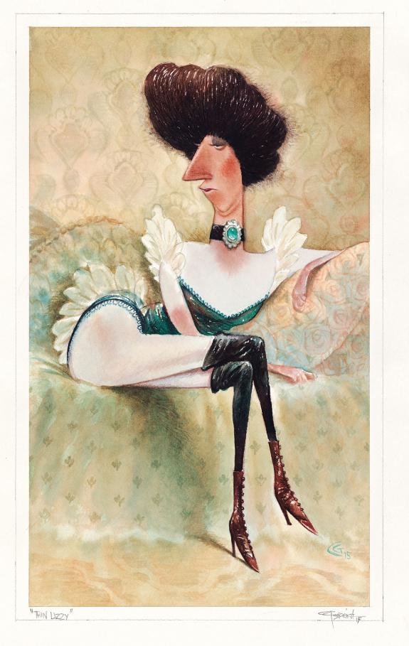 Carter Goodrich - WESTERN!, Thin Lizzy, illustration origina
