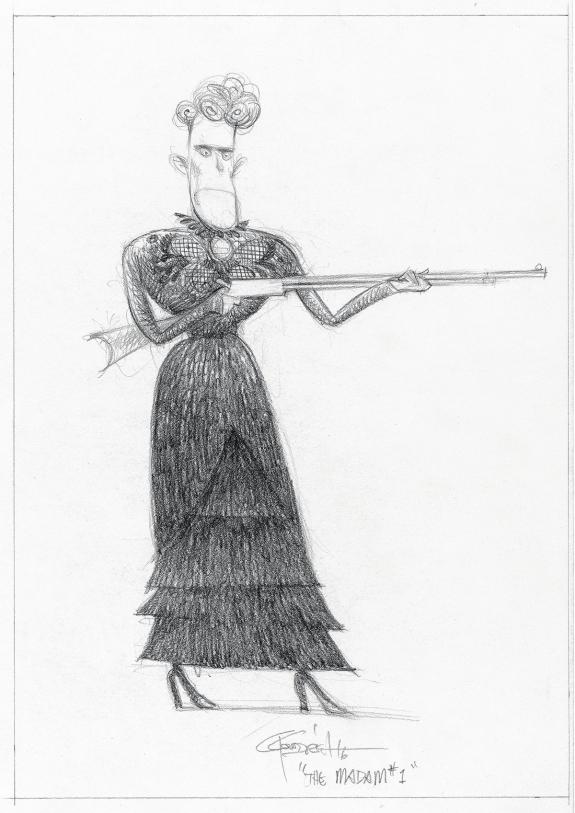 Carter Goodrich - WESTERN!, Illustration originale, recherch