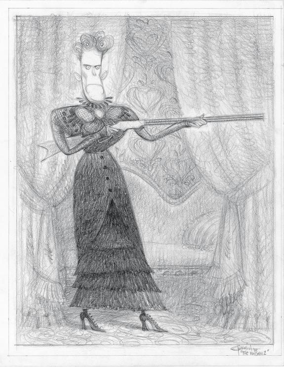 Carter Goodrich - WESTERN!, Illustration originale, recherch