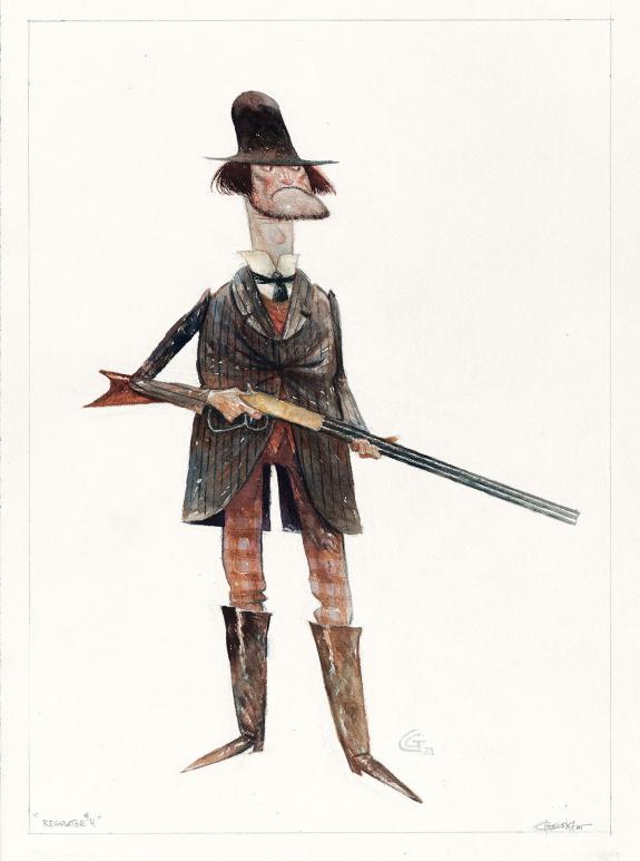 Carter Goodrich - WESTERN!, Regulator #4, illustration origi