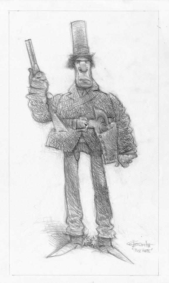 Carter Goodrich - WESTERN!, Illustration originale, recherch