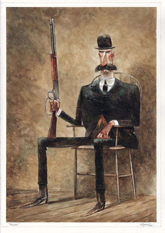 Carter Goodrich - WESTERN!, Marshal, illustration originale 