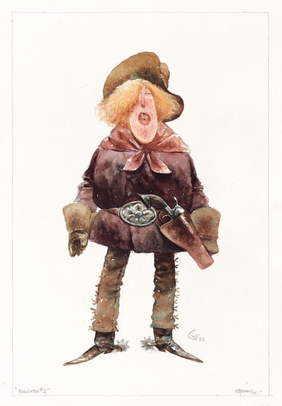 Carter Goodrich - WESTERN!, Regulator #2, illustration origi