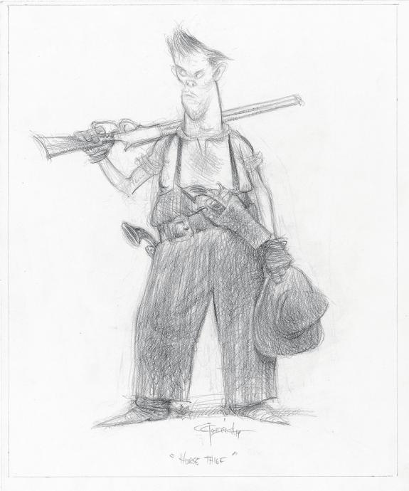 Carter Goodrich - WESTERN!, Illustration originale, recherch