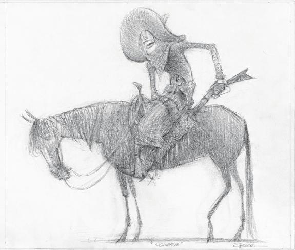 Carter Goodrich - WESTERN!, Highwayman, illustration origina