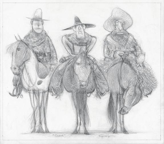 Carter Goodrich - WESTERN!, Illustration originale, recherch